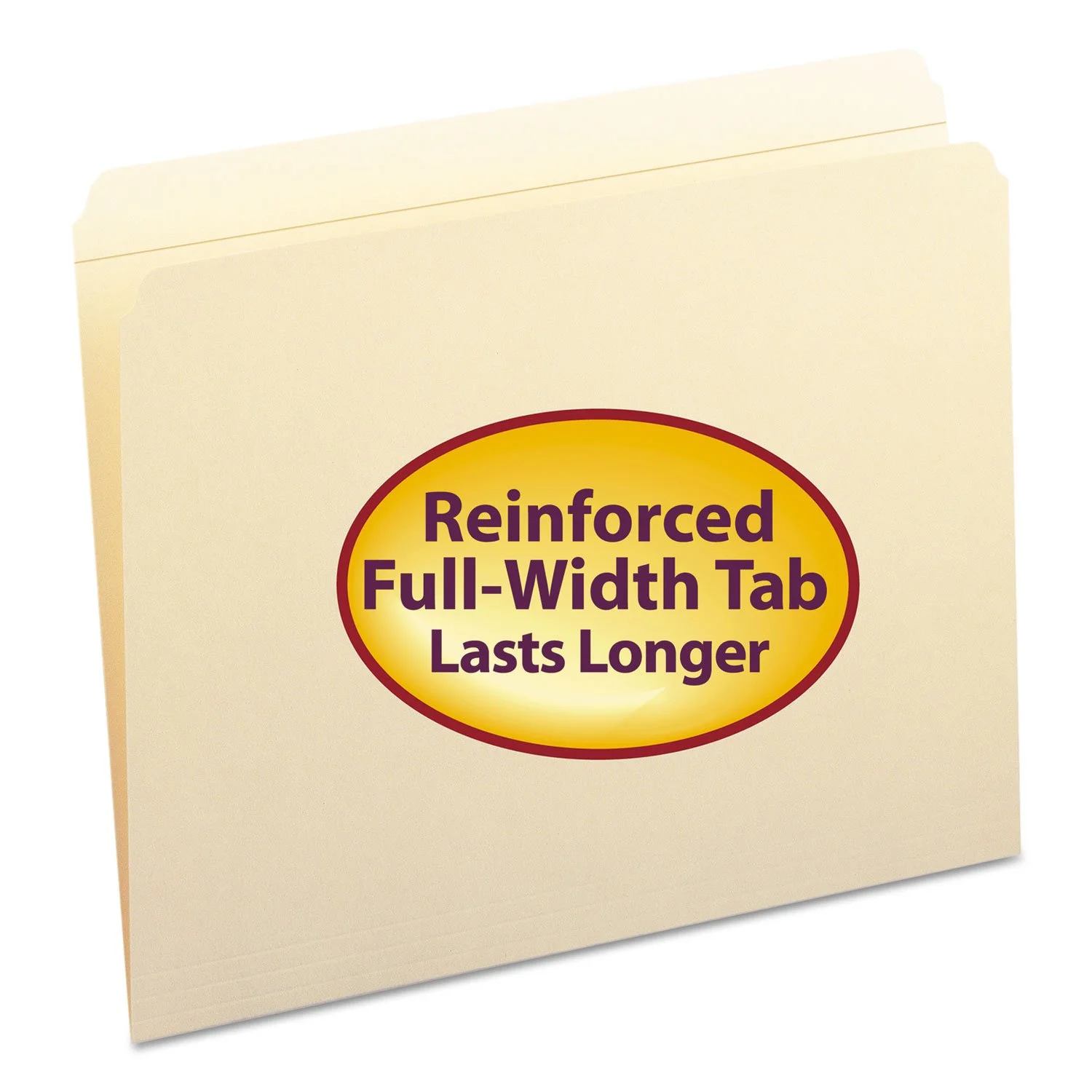 Smead Reinforced Straight-Cut Manila File Folders, Letter Size, 100/Box (10310)