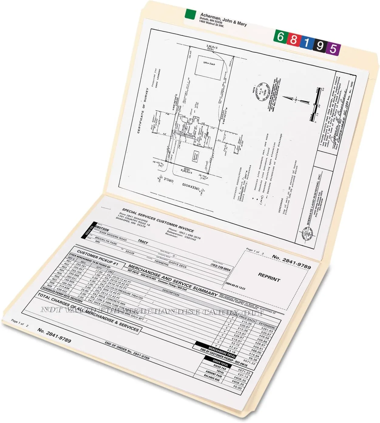 Smead Reinforced Straight-Cut Manila File Folders, Letter Size, 100/Box (10310)