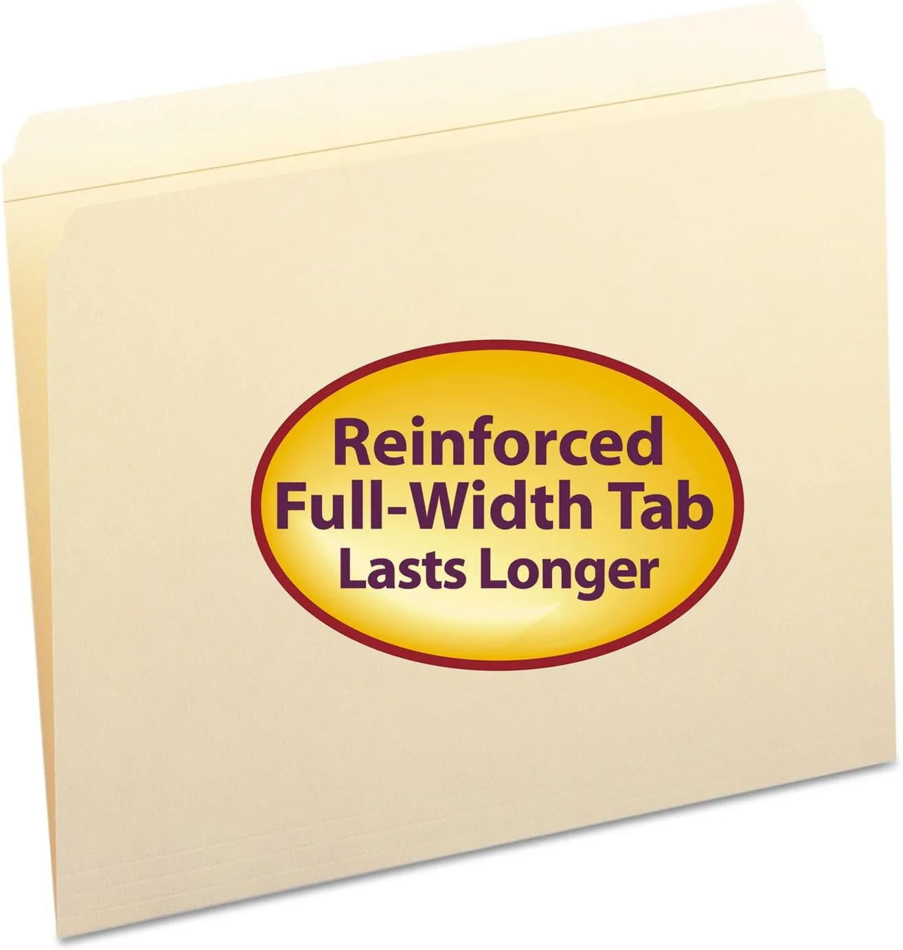 Smead Reinforced Straight-Cut Manila File Folders, Letter Size, 100/Box (10310)