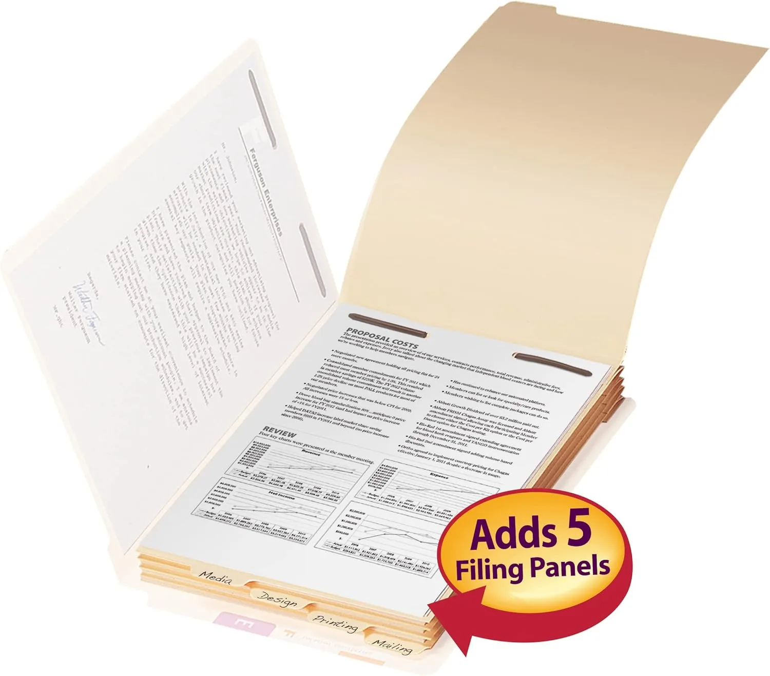SMEAD Stackable End-Tab Folder Dividers with Fasteners, 50 Count