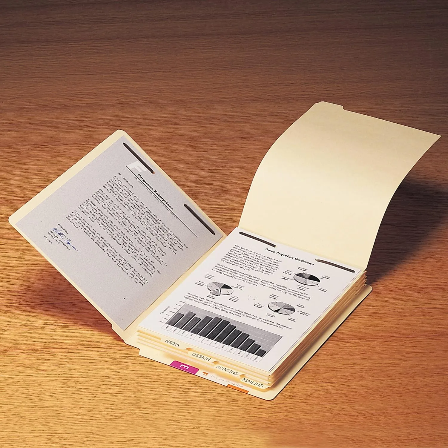 SMEAD Stackable End-Tab Folder Dividers with Fasteners, 50 Count