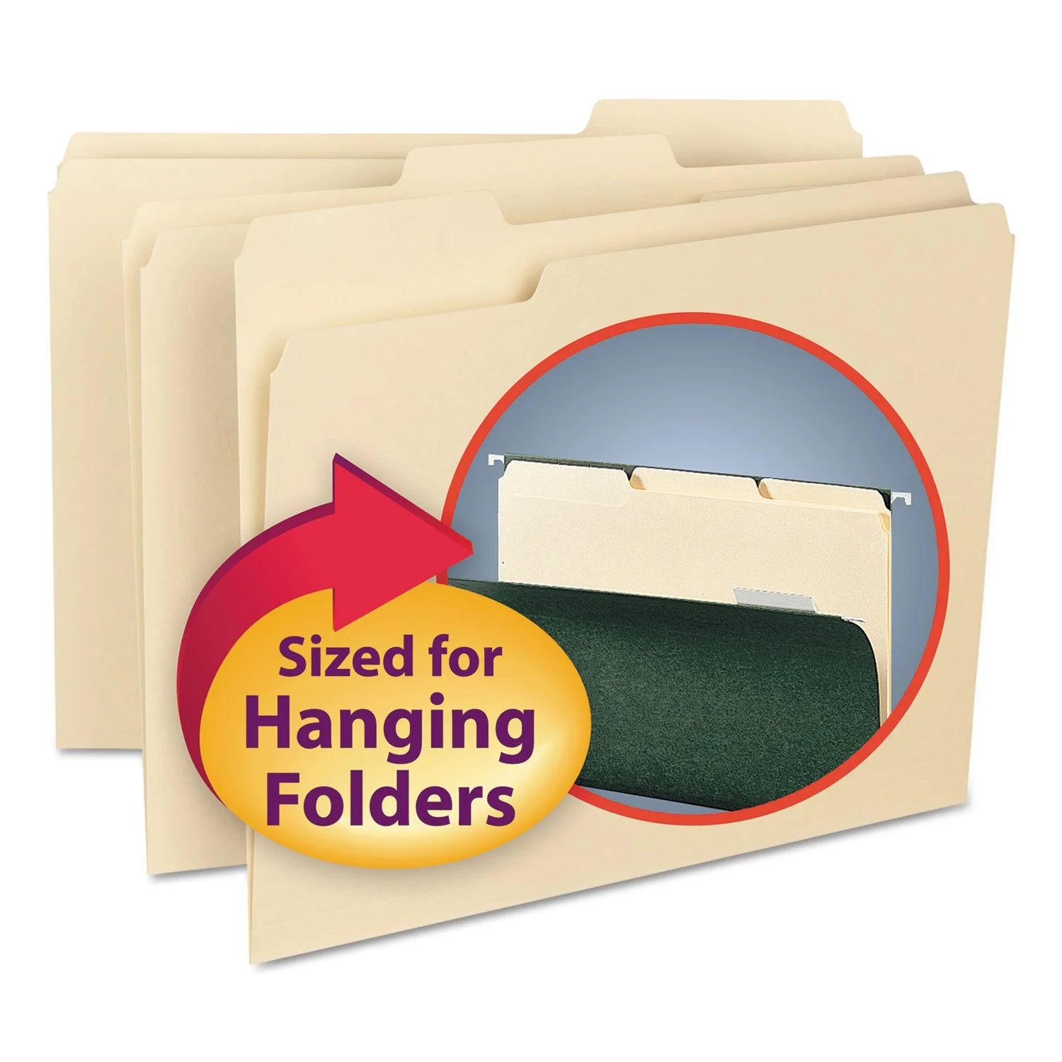 SMEAD Interior File Folders, 1/3-Cut Tab, Letter Size
