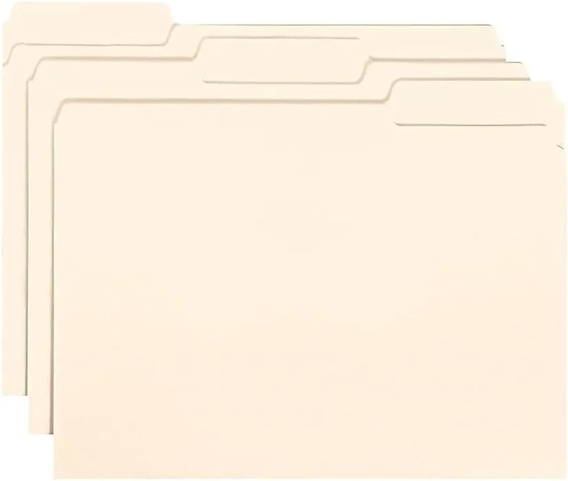 SMEAD Interior File Folders, 1/3-Cut Tab, Letter Size