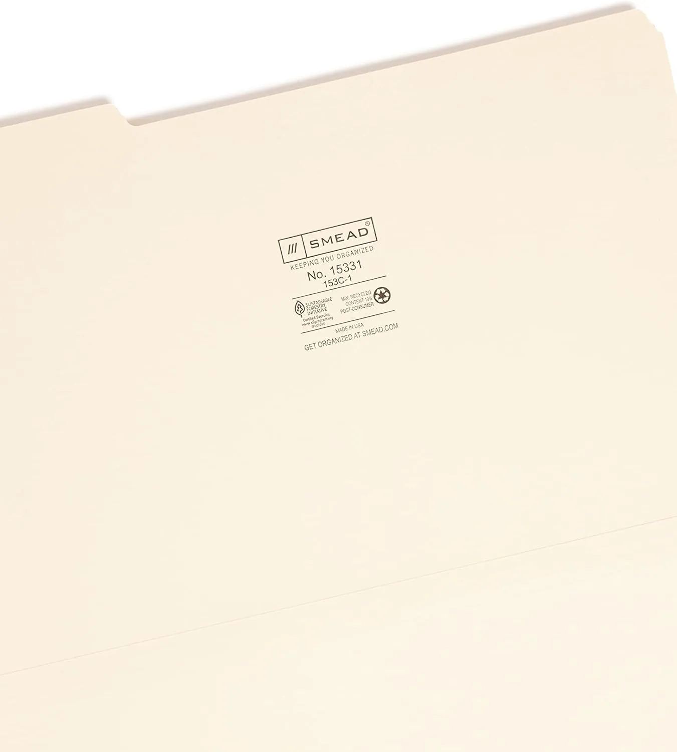 SMEAD File Folders, Legal Size, Manila, 100/Box
