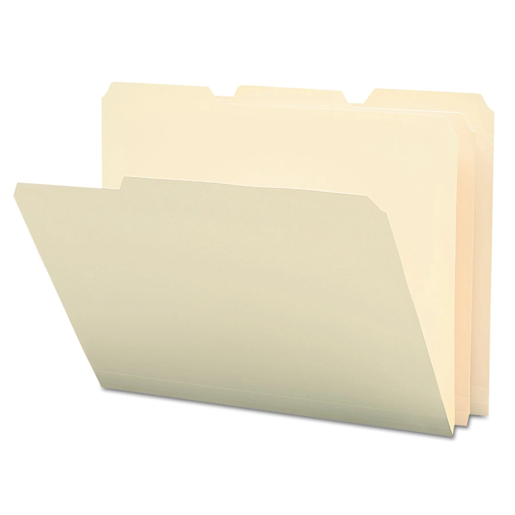 Smead Poly File Folders, 1/3-Cut Tab, Letter Size, Manila, 12/Pack