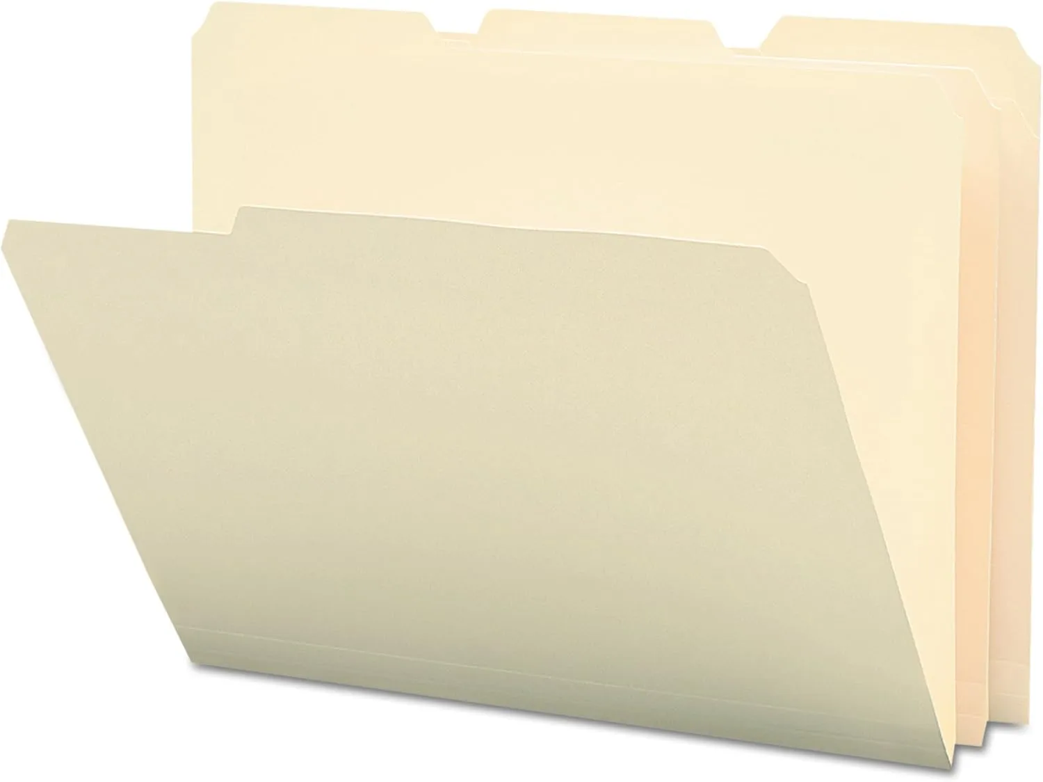 Smead Poly File Folders, 1/3-Cut Tab, Letter Size, Manila, 12/Pack