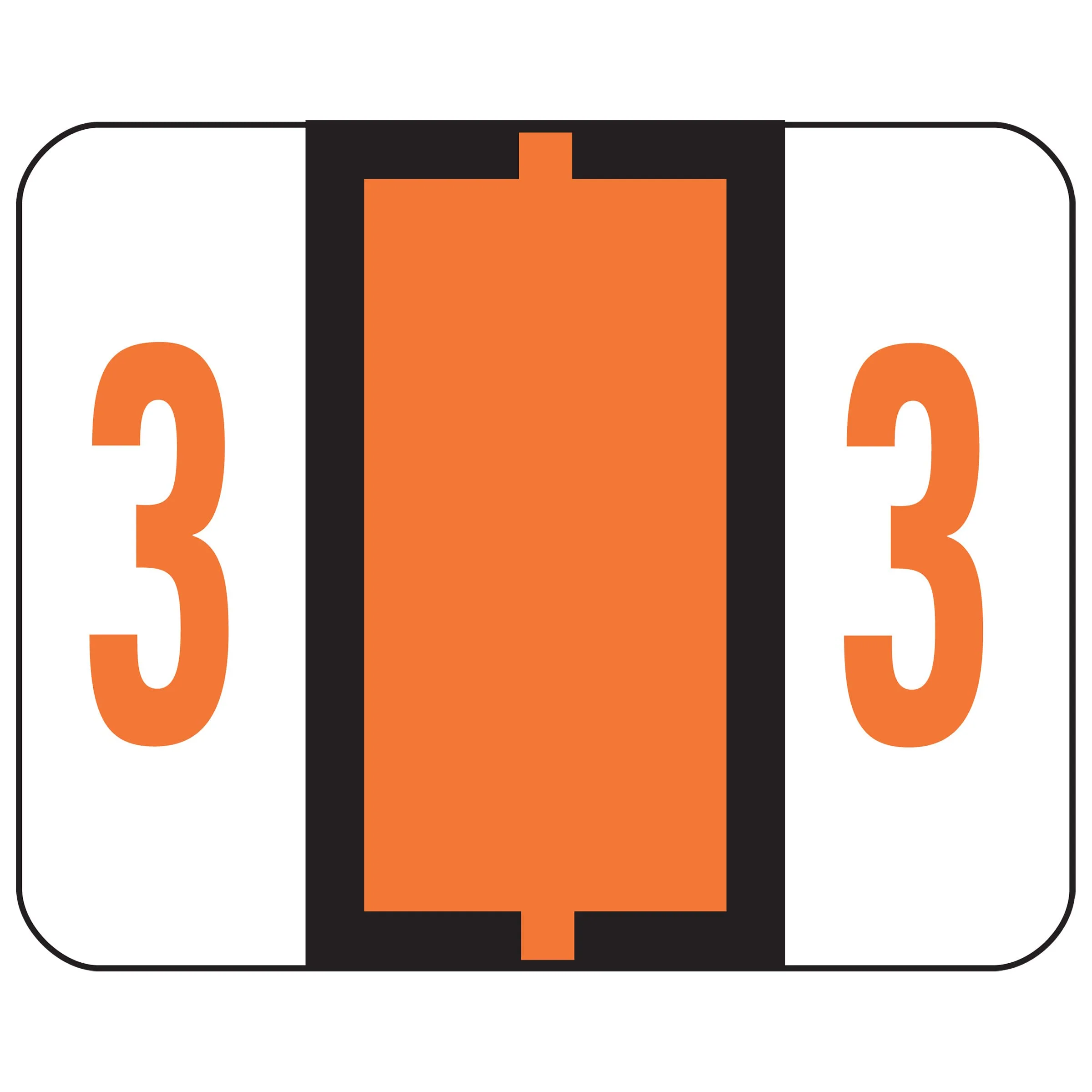 Smead BCCRN Bar-Style Color-Coded Numeric Labels