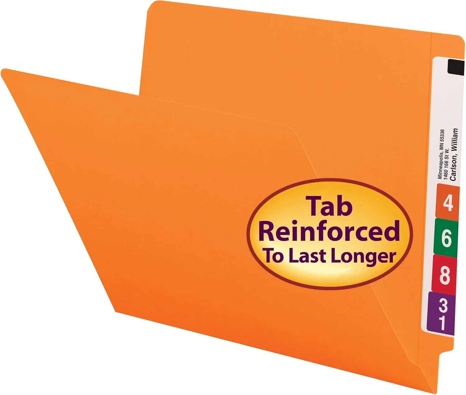 SMEAD End Tab File Folders, Shelf-Master Reinforced Straight-Cut Tab, Letter Size