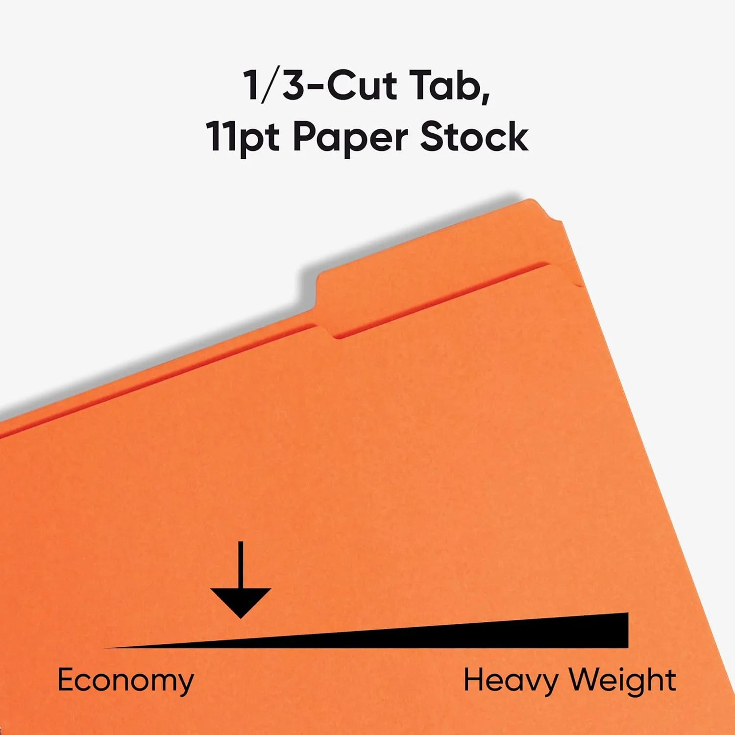SMEAD Fastener File Folders with Reinforced 1/3-Cut Tabs