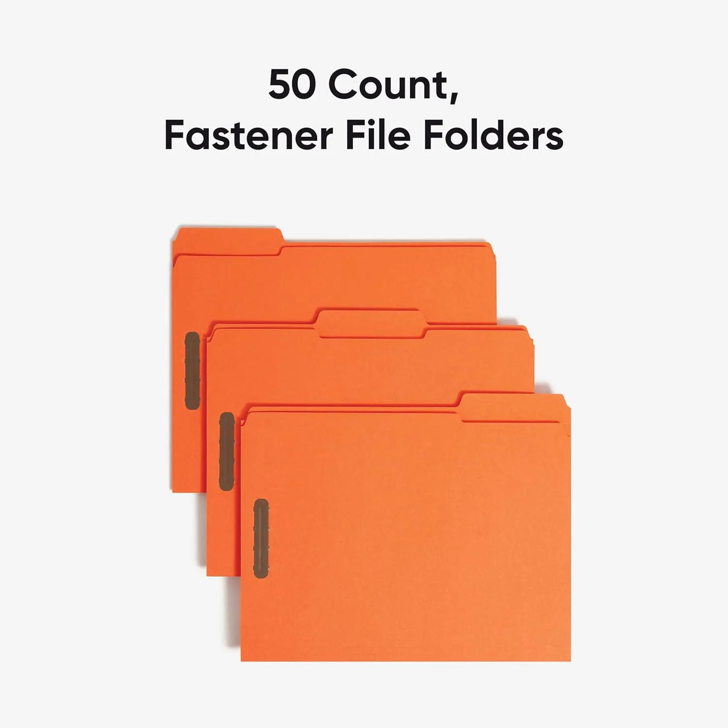 SMEAD Fastener File Folders with Reinforced 1/3-Cut Tabs