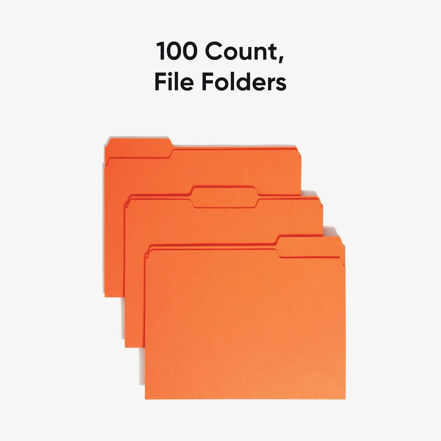SMEAD Letter-Size File Folders, 1/3-Cut Top Tab