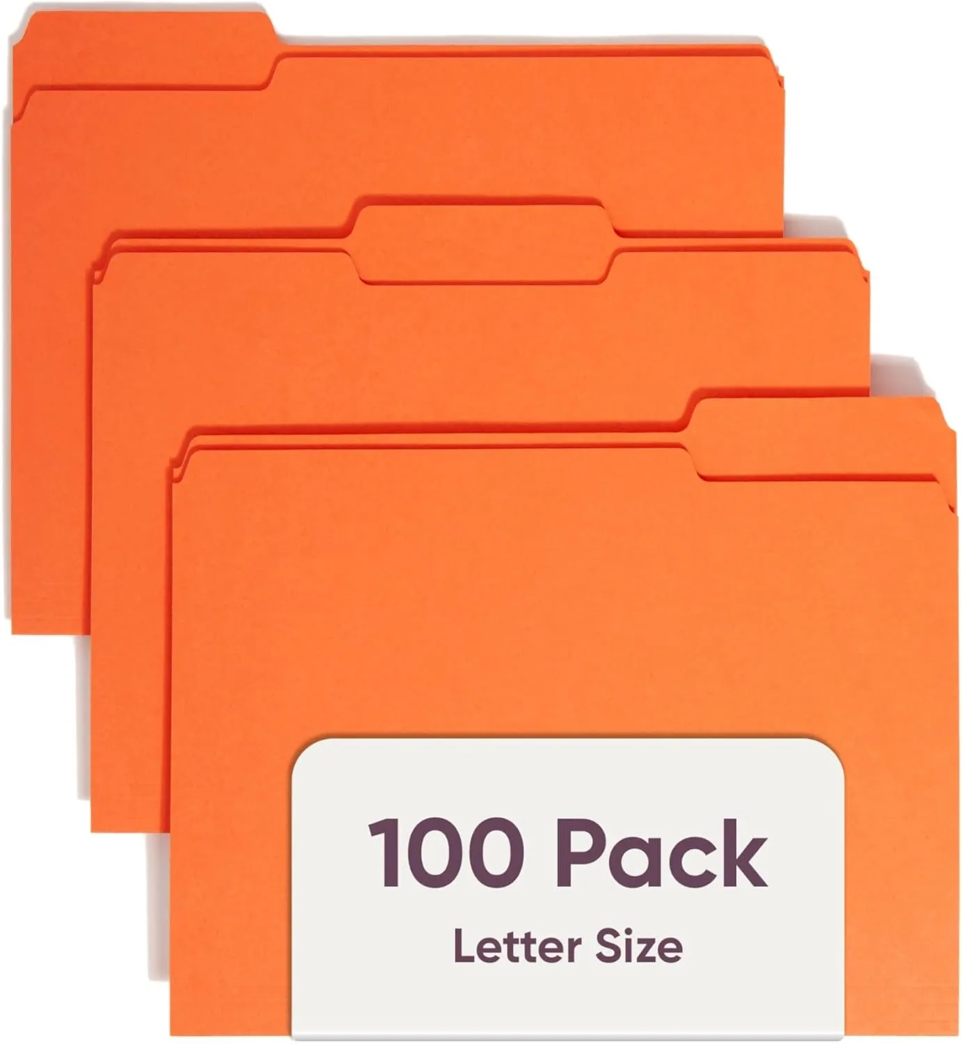 SMEAD Letter-Size File Folders, 1/3-Cut Top Tab