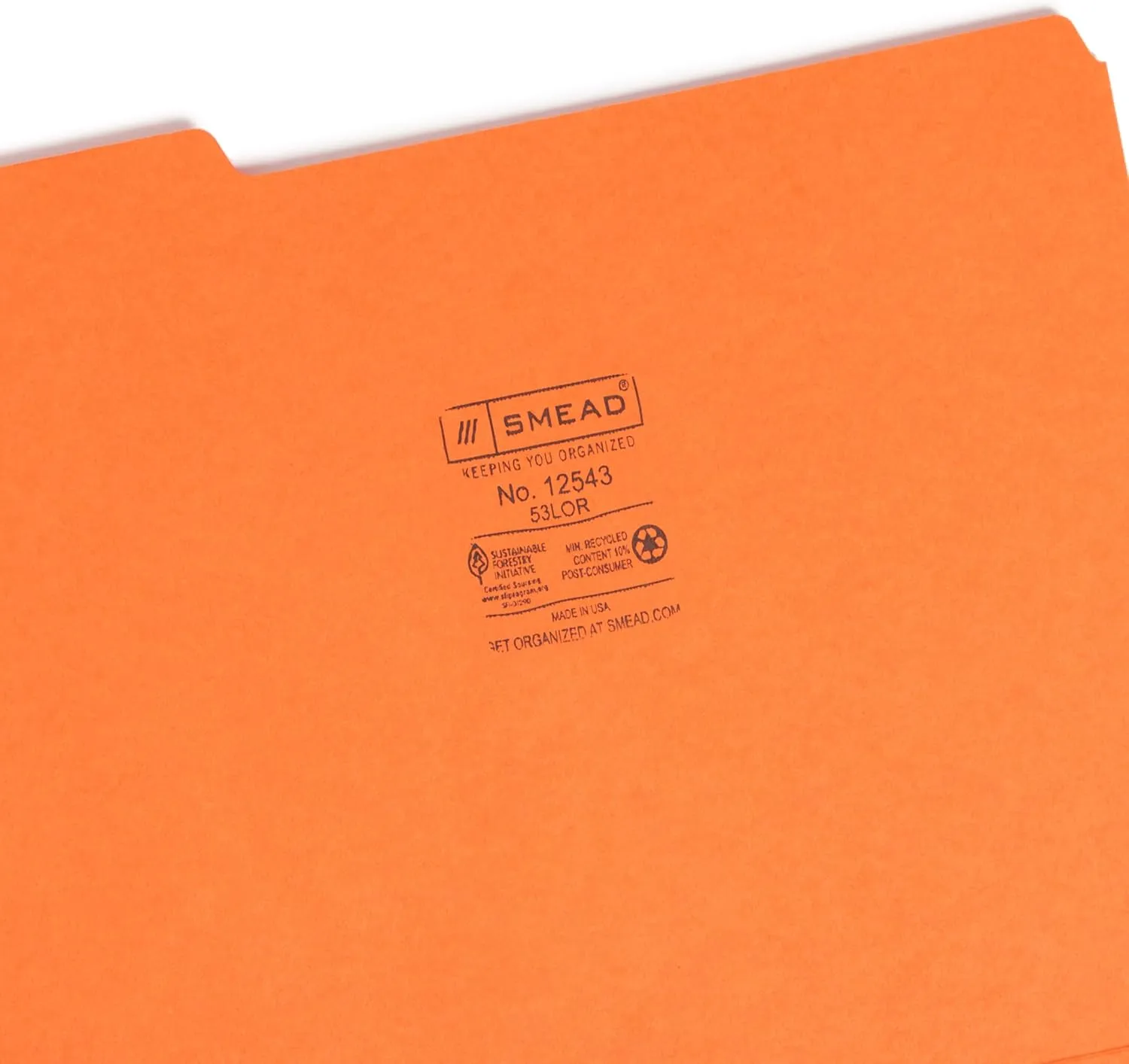 SMEAD Letter-Size File Folders, 1/3-Cut Top Tab