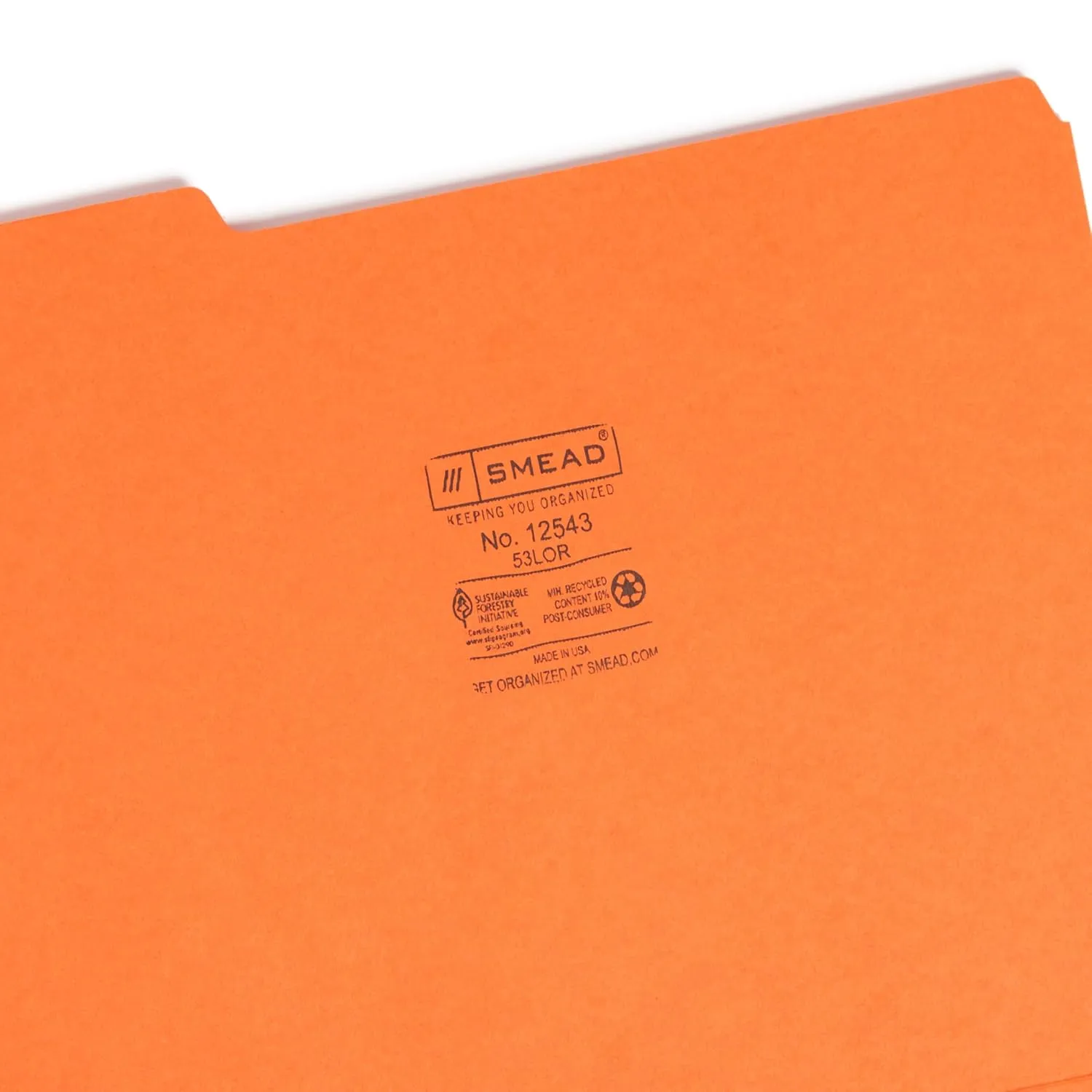 SMEAD Letter-Size File Folders, 1/3-Cut Top Tab