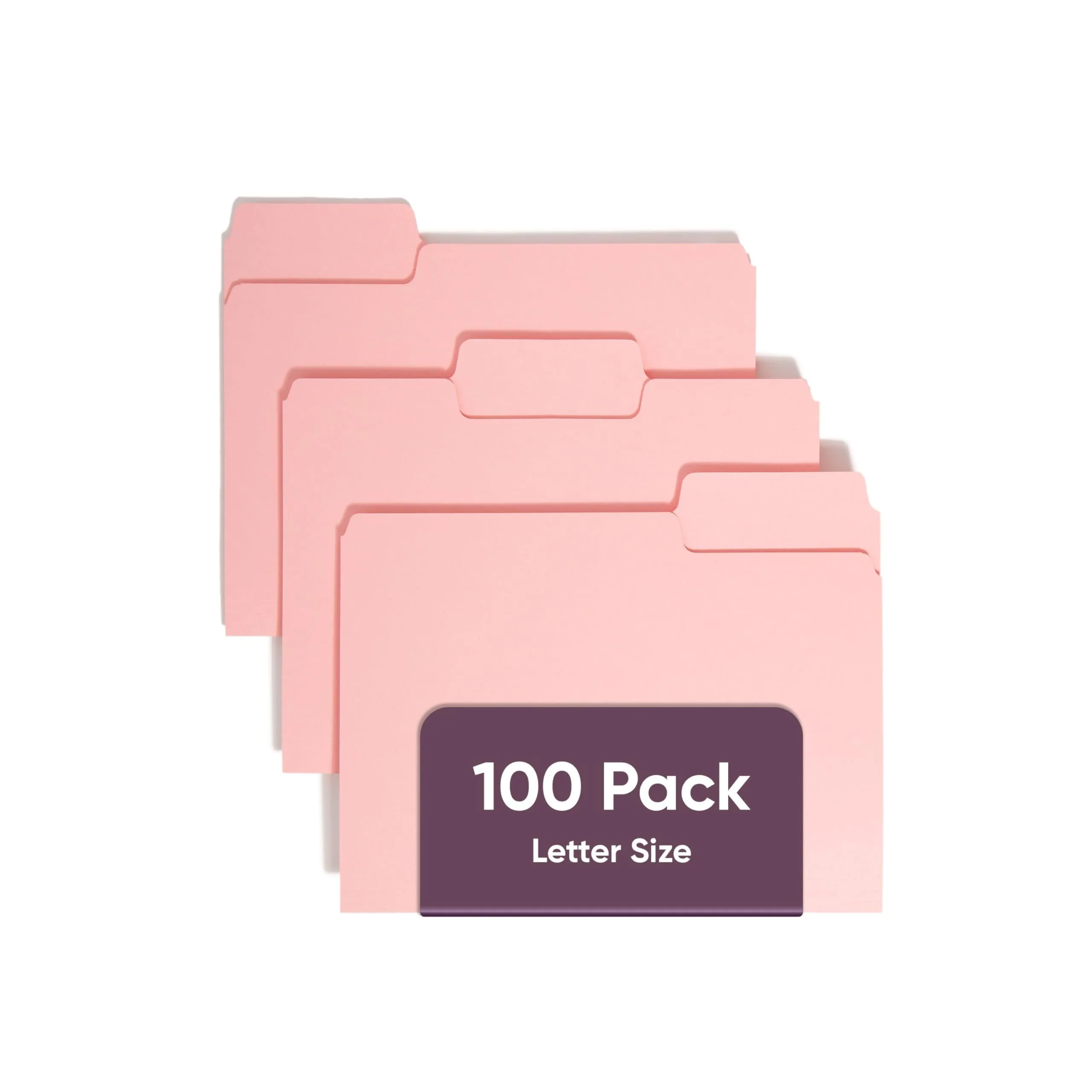 SMEAD Letter-Size File Folders, 1/3-Cut Top Tab