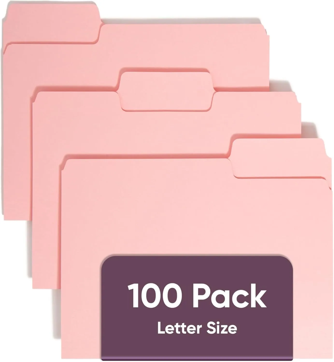 SMEAD Letter-Size File Folders, 1/3-Cut Top Tab