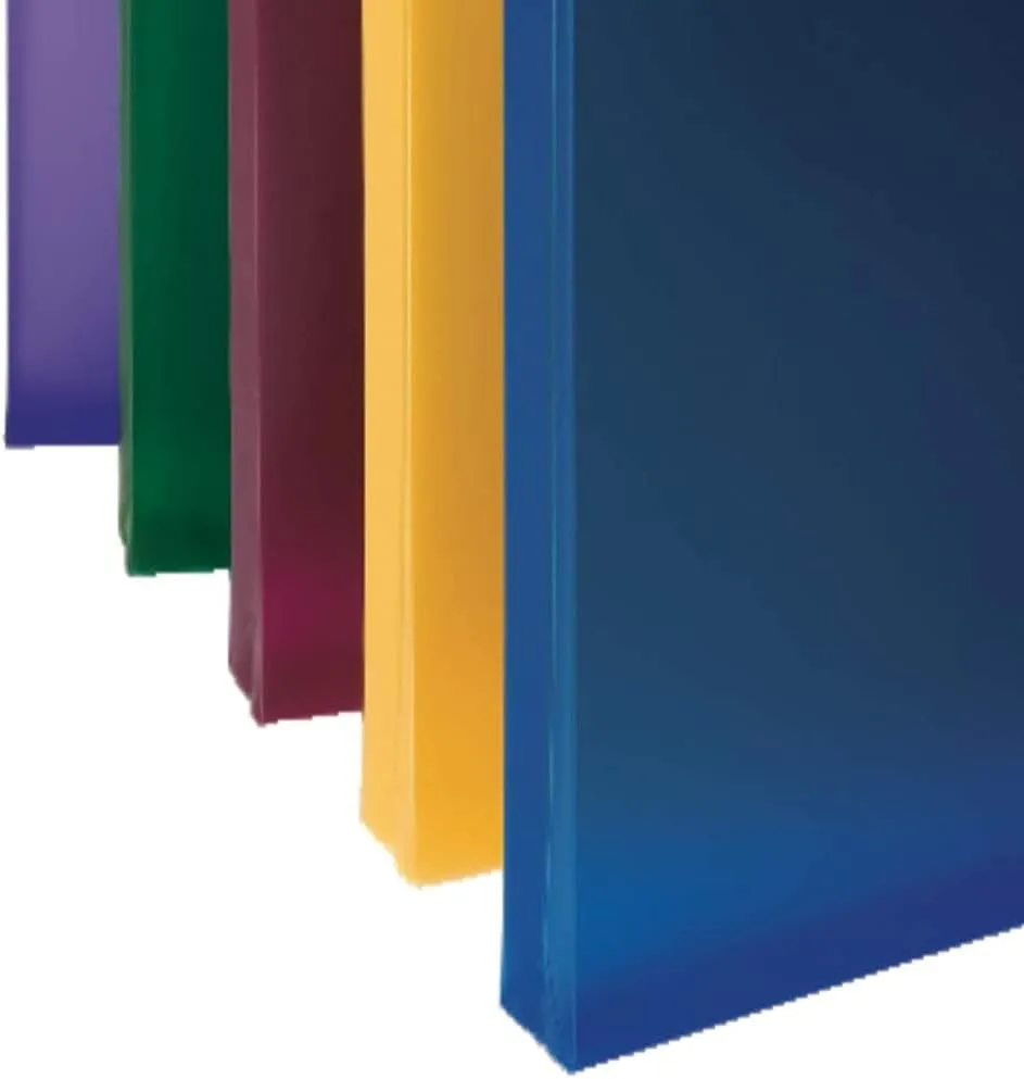 Smead Poly Expanding File Jacket, Straight-Cut Tab, 1” Expansion, Letter Size, Assorted Colors, 10 per Pack (89610)