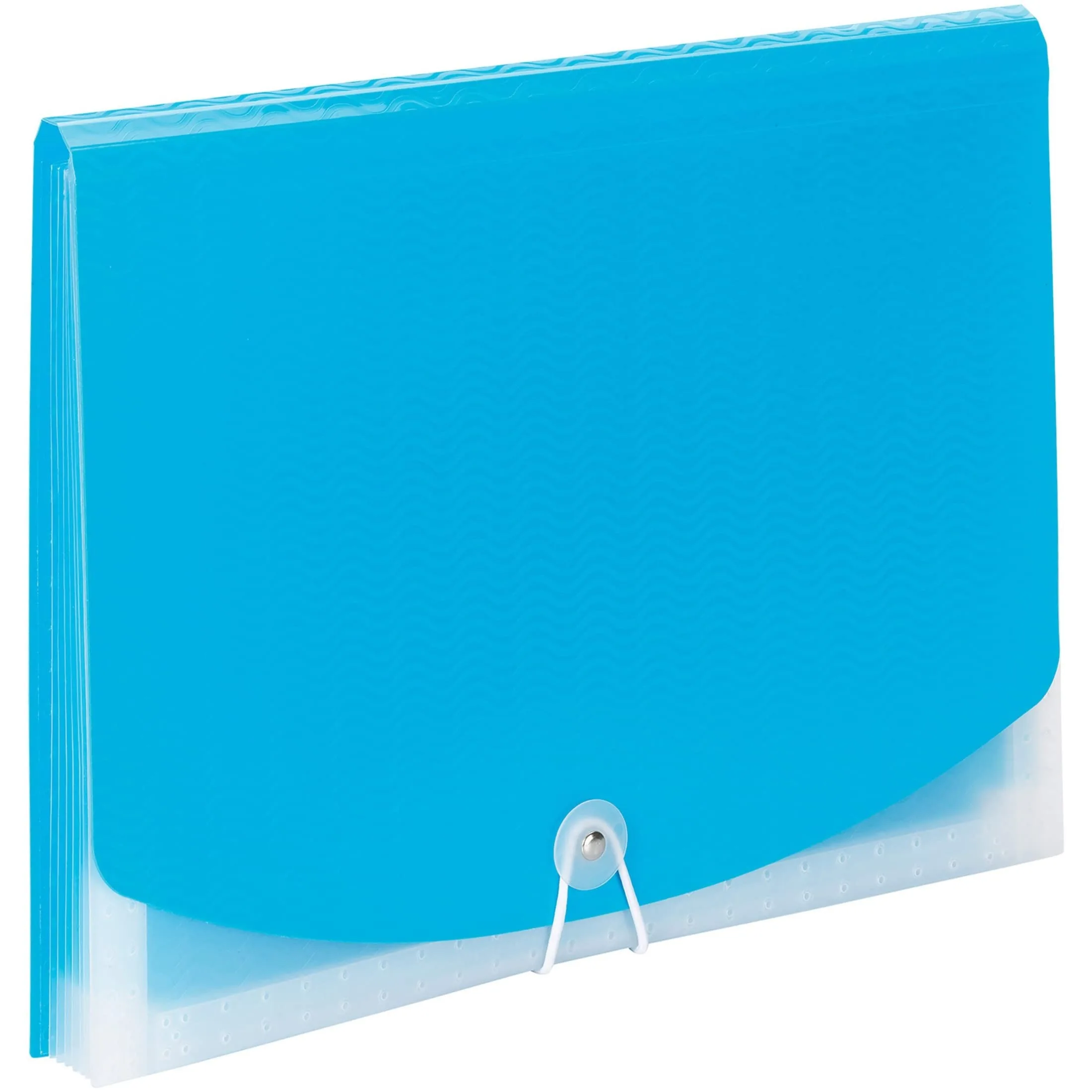 Smead Poly Expanding File, 6 Dividers, Letter Size, Teal/Clear (70873)
