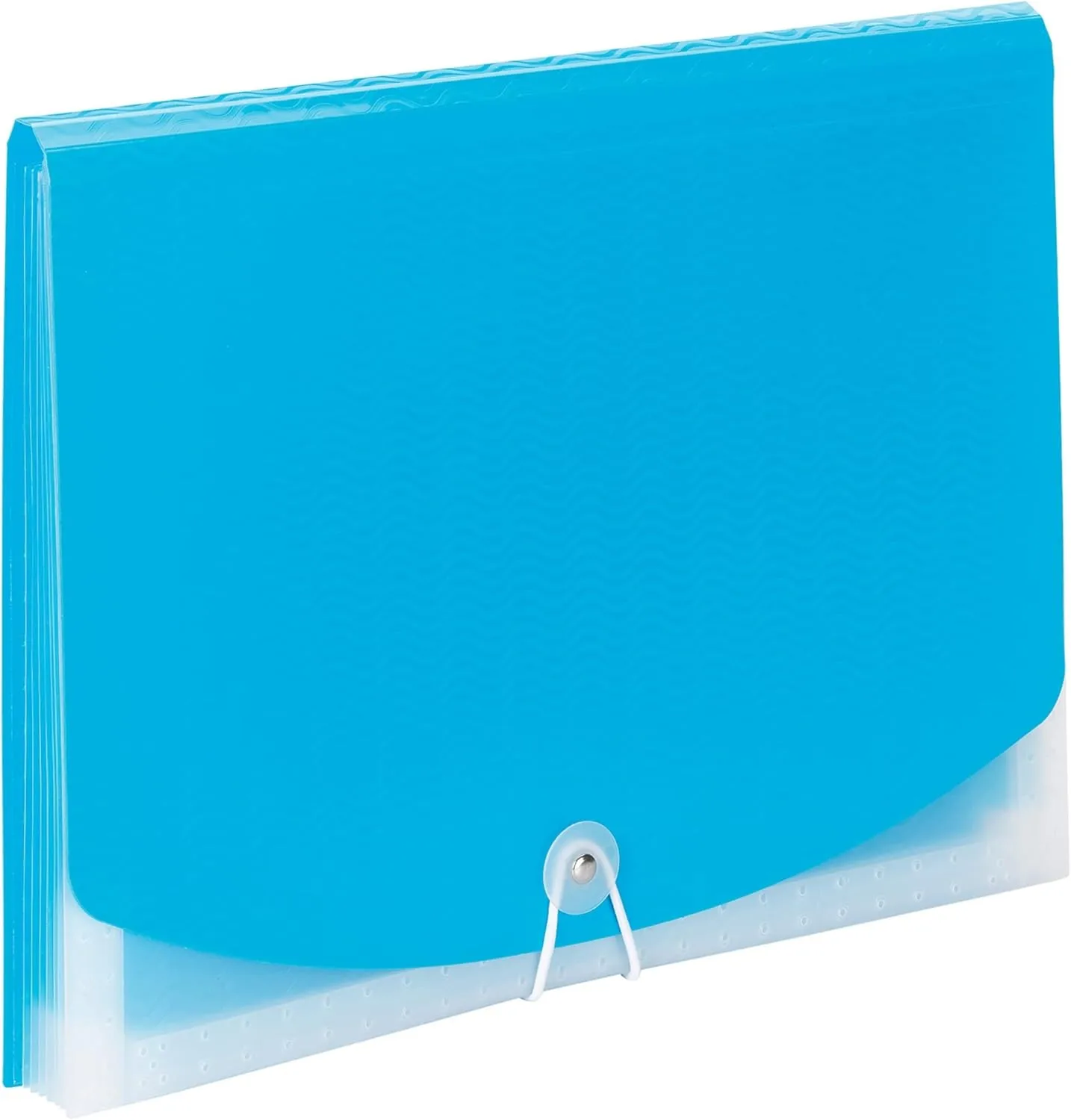 Smead Poly Expanding File, 6 Dividers, Letter Size, Teal/Clear (70873)