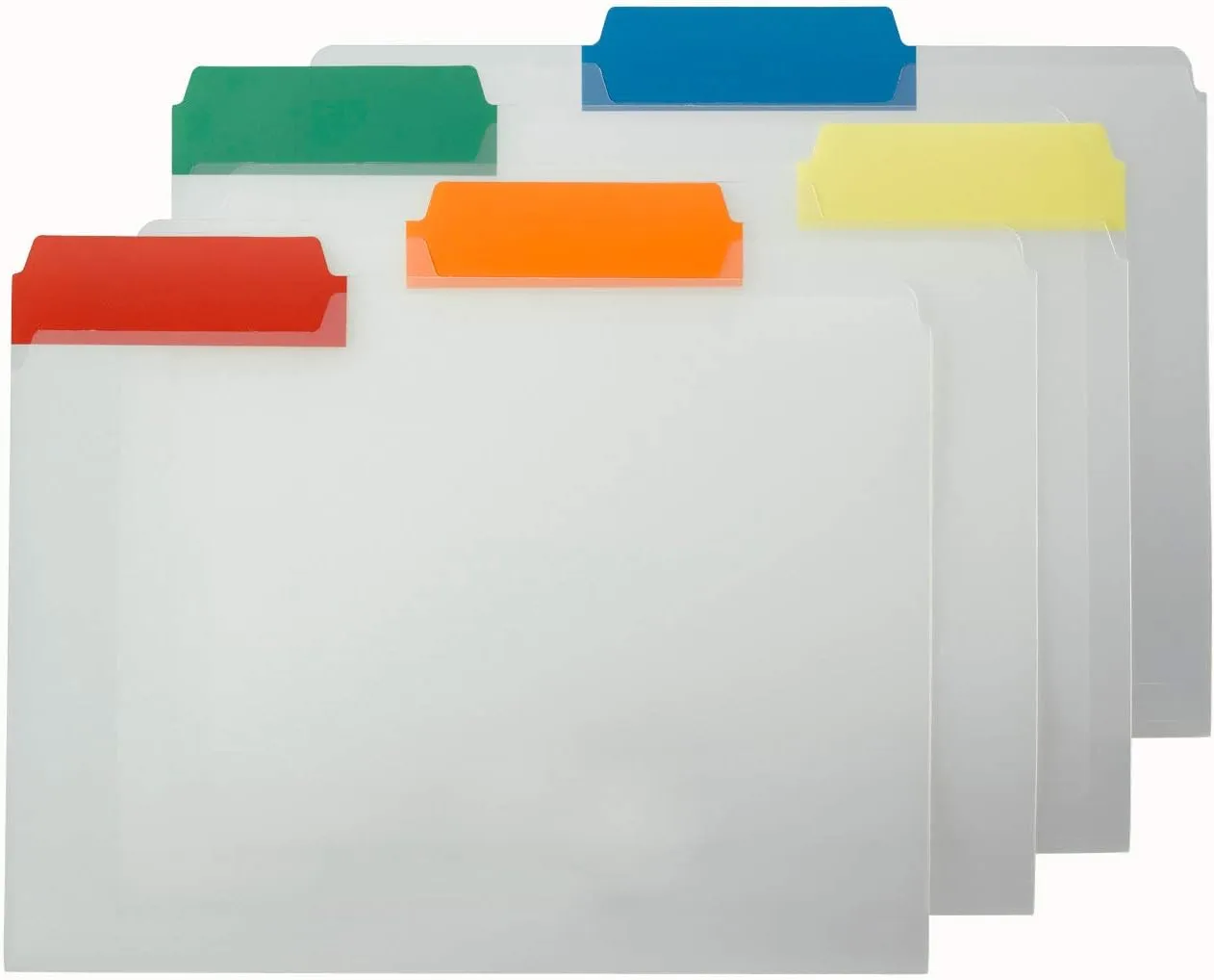 Smead Poly File Folders, 1/3-Cut Top Tab, Letter Size, Assorted Colors
