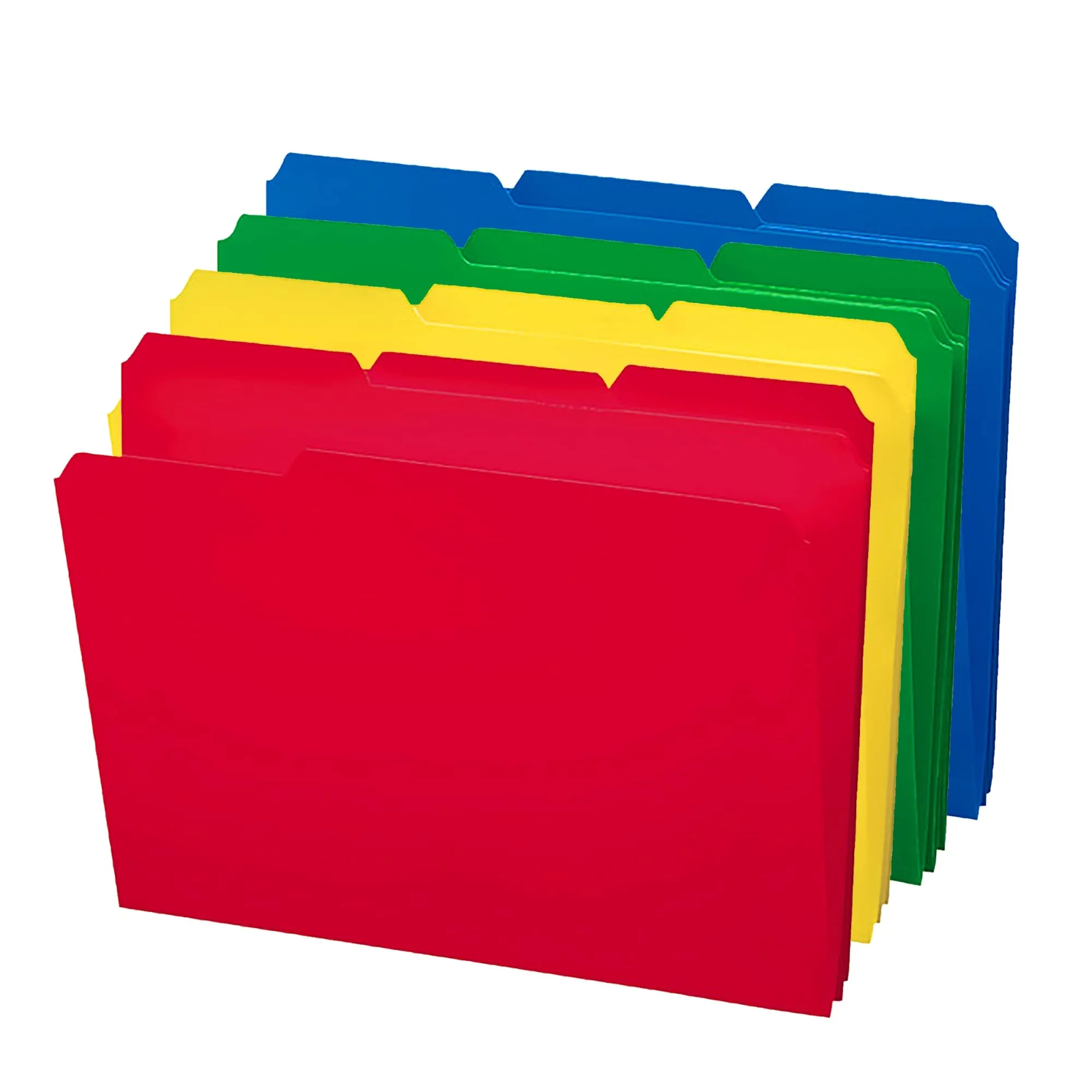 Smead Poly File Folders, 1/3-Cut Top Tab, Letter Size, Assorted Colors