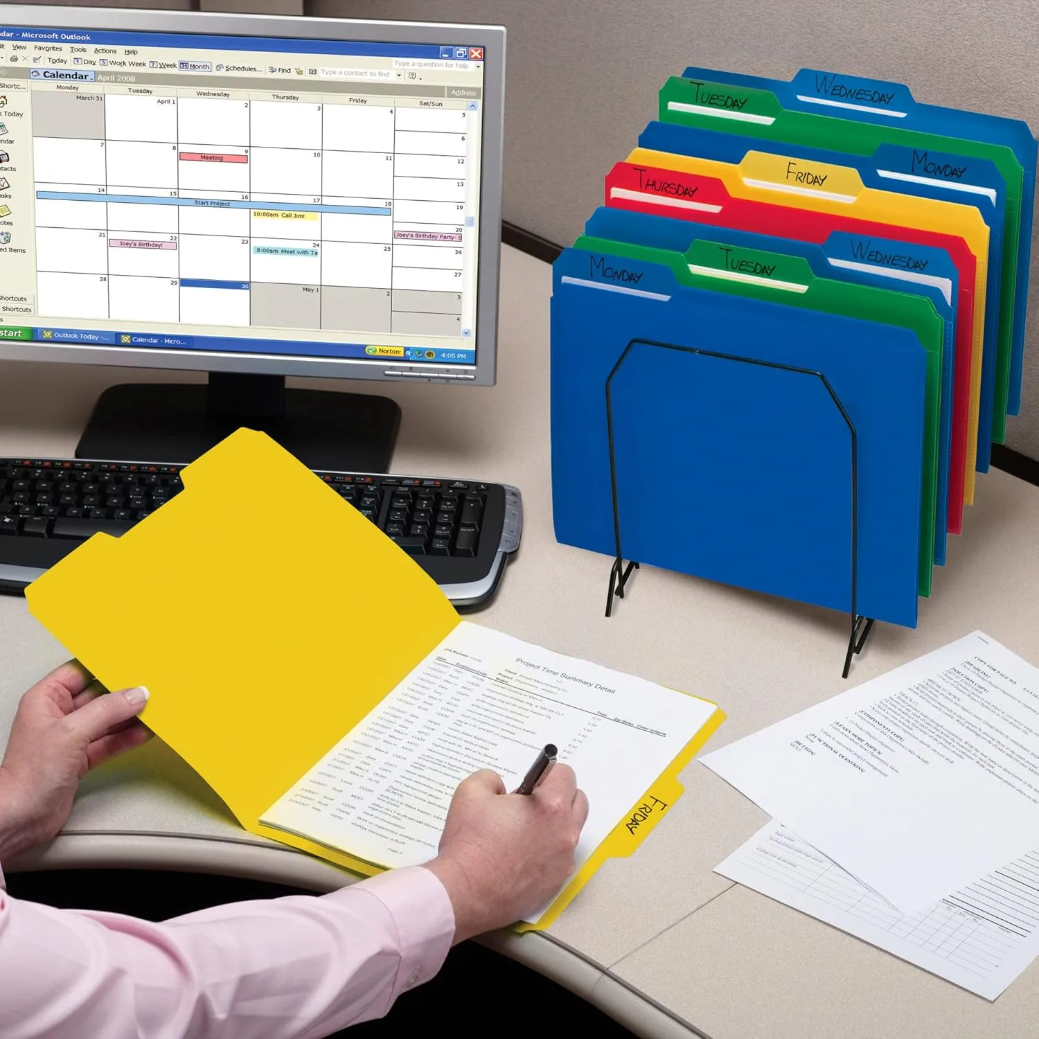 Smead Poly File Folders, 1/3-Cut Top Tab, Letter Size, Assorted Colors