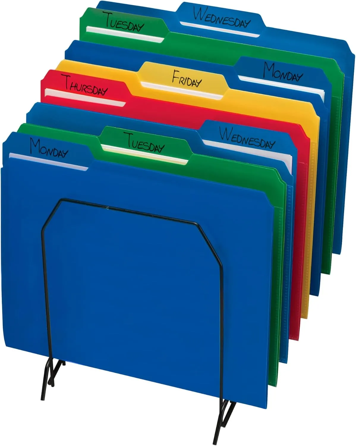 Smead Poly File Folders, 1/3-Cut Top Tab, Letter Size, Assorted Colors