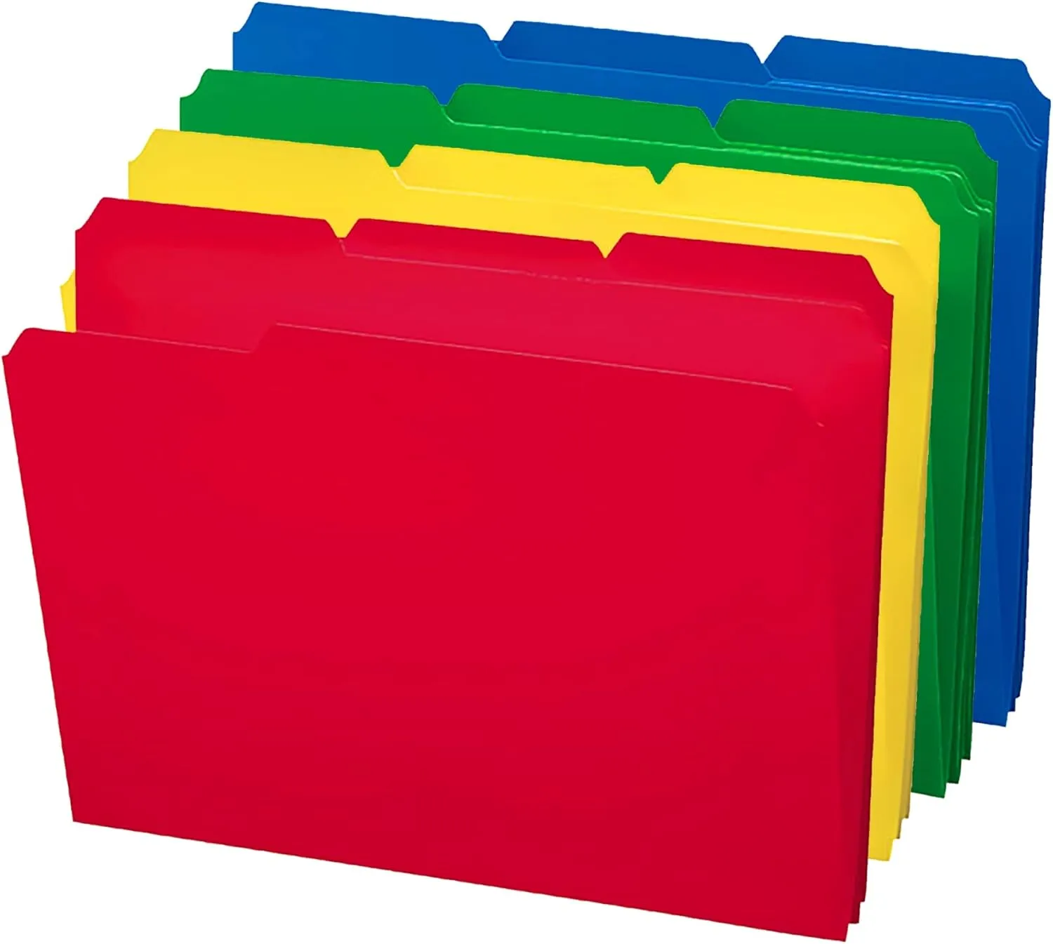 Smead Poly File Folders, 1/3-Cut Top Tab, Letter Size, Assorted Colors