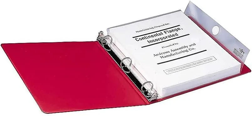 Smead Poly Three-Ring Envelope, 1-1/4" Expansion, Flap with Hook-and-Loop Closure, Letter, Clear, 3 Per Pack (89500)