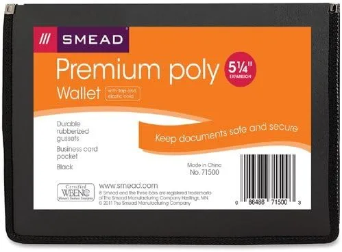 SMEAD Poly Expanding Wallet, Accordion File Organizer