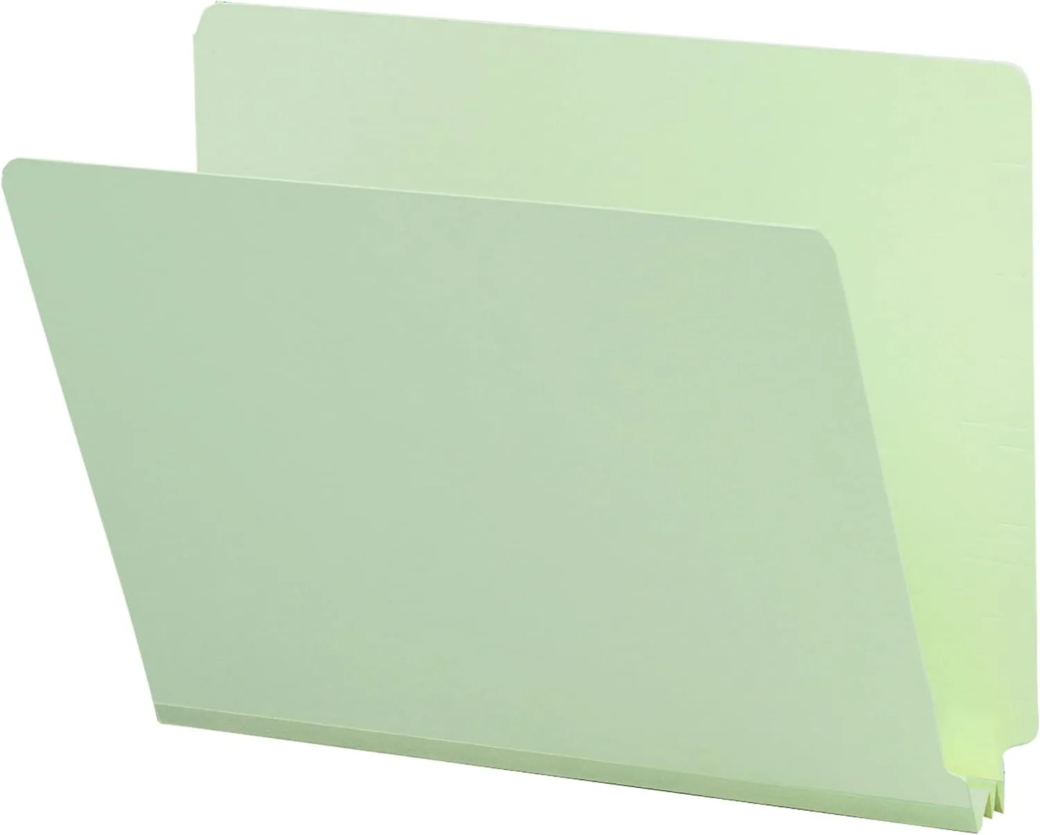 Smead End Tab Pressboard File Folder, Straight-Cut Tab, 2" Expansion, Letter Size, Gray/Green, 25 per Box (26210)