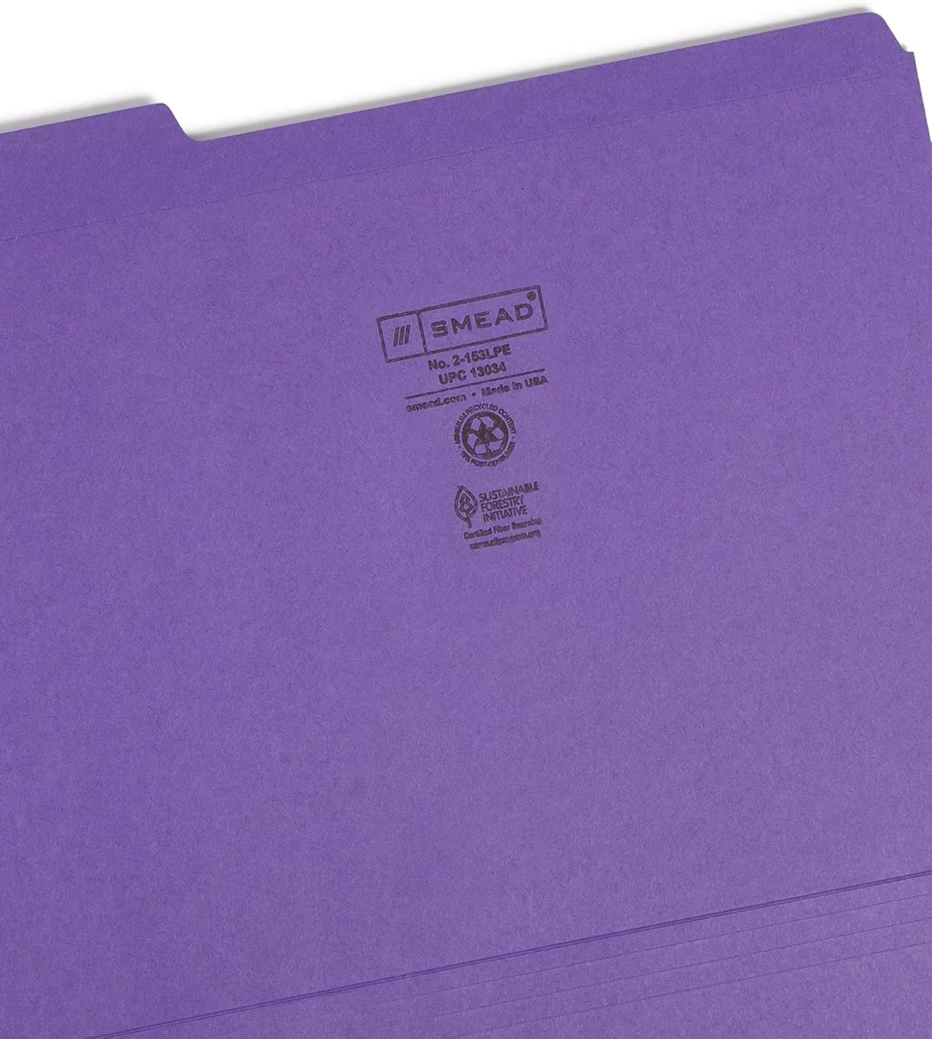 SMEAD Reinforced 1/3-Cut Top Tab File Folders, Letter Size
