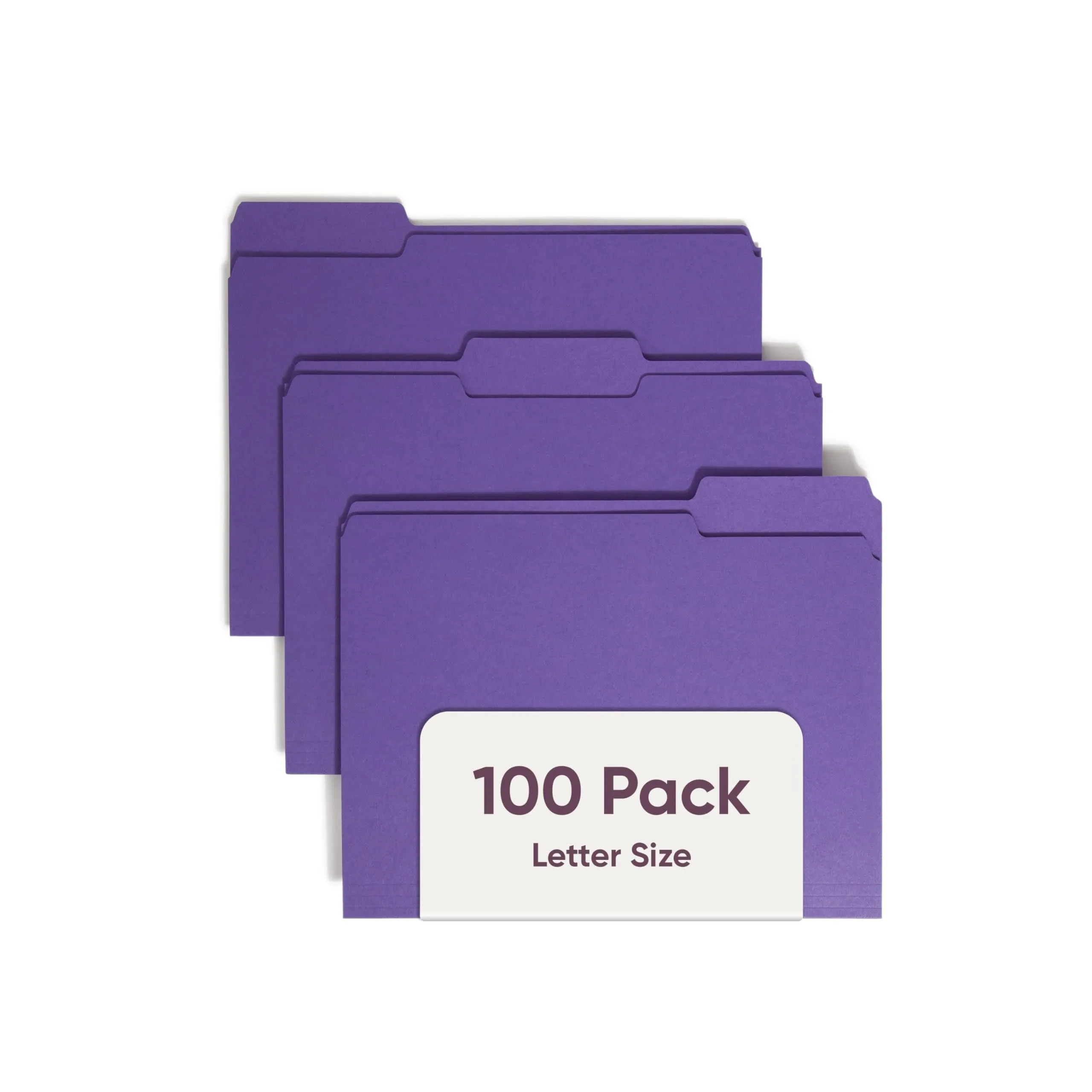SMEAD Letter-Size File Folders, 1/3-Cut Top Tab