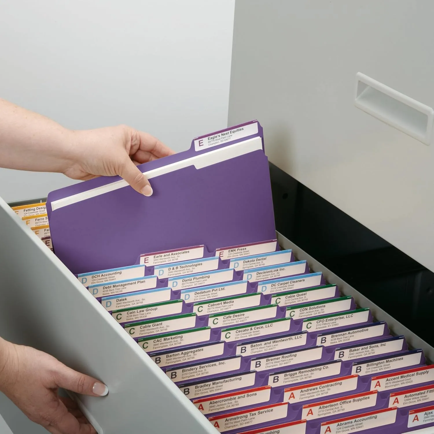 SMEAD Letter-Size File Folders, 1/3-Cut Top Tab