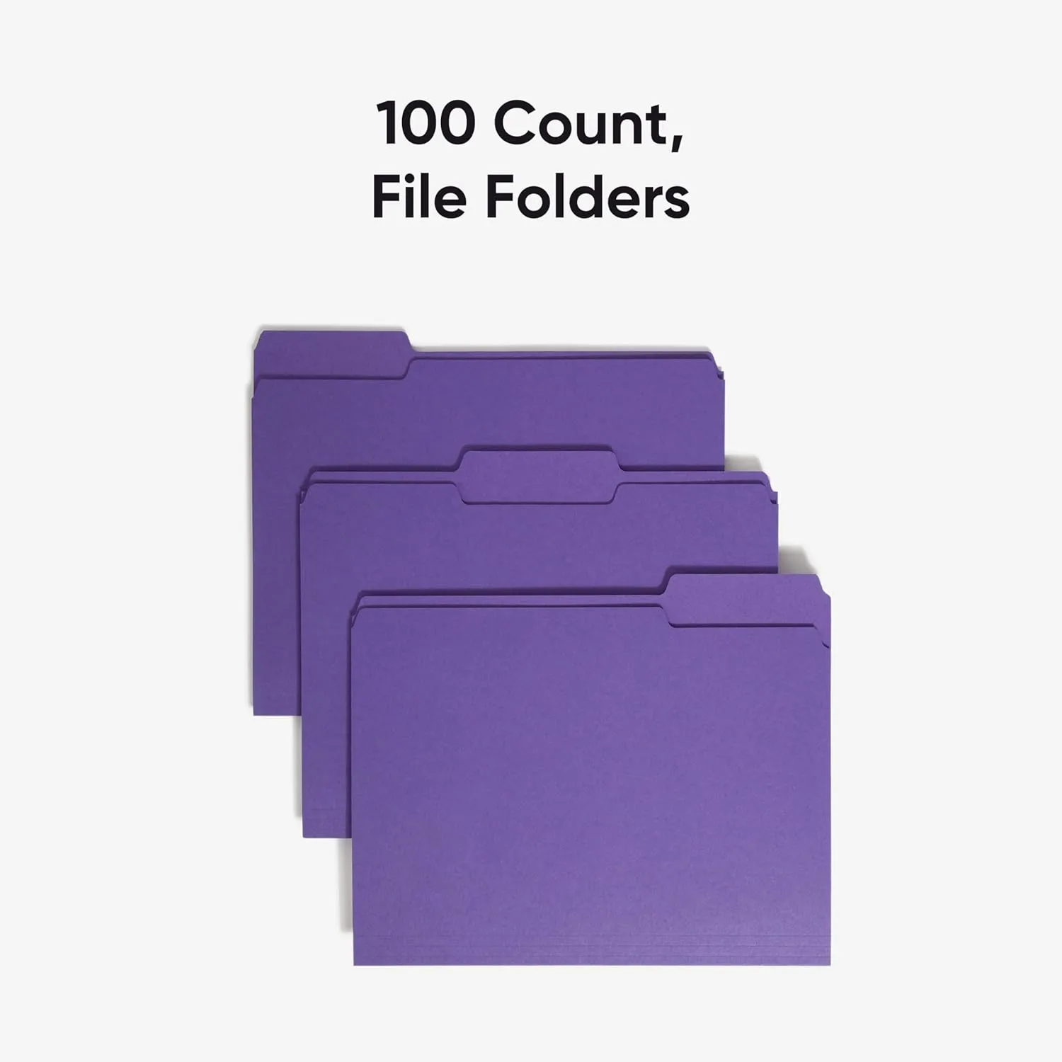 SMEAD Letter-Size File Folders, 1/3-Cut Top Tab