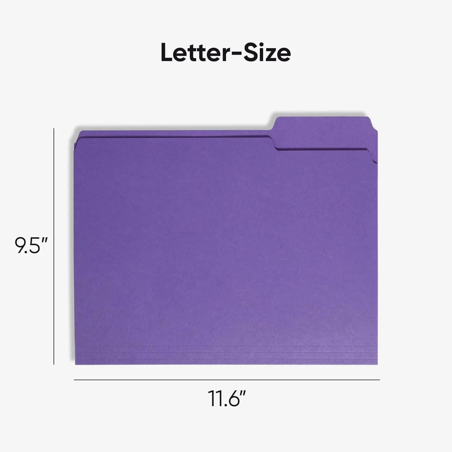 SMEAD Letter-Size File Folders, 1/3-Cut Top Tab