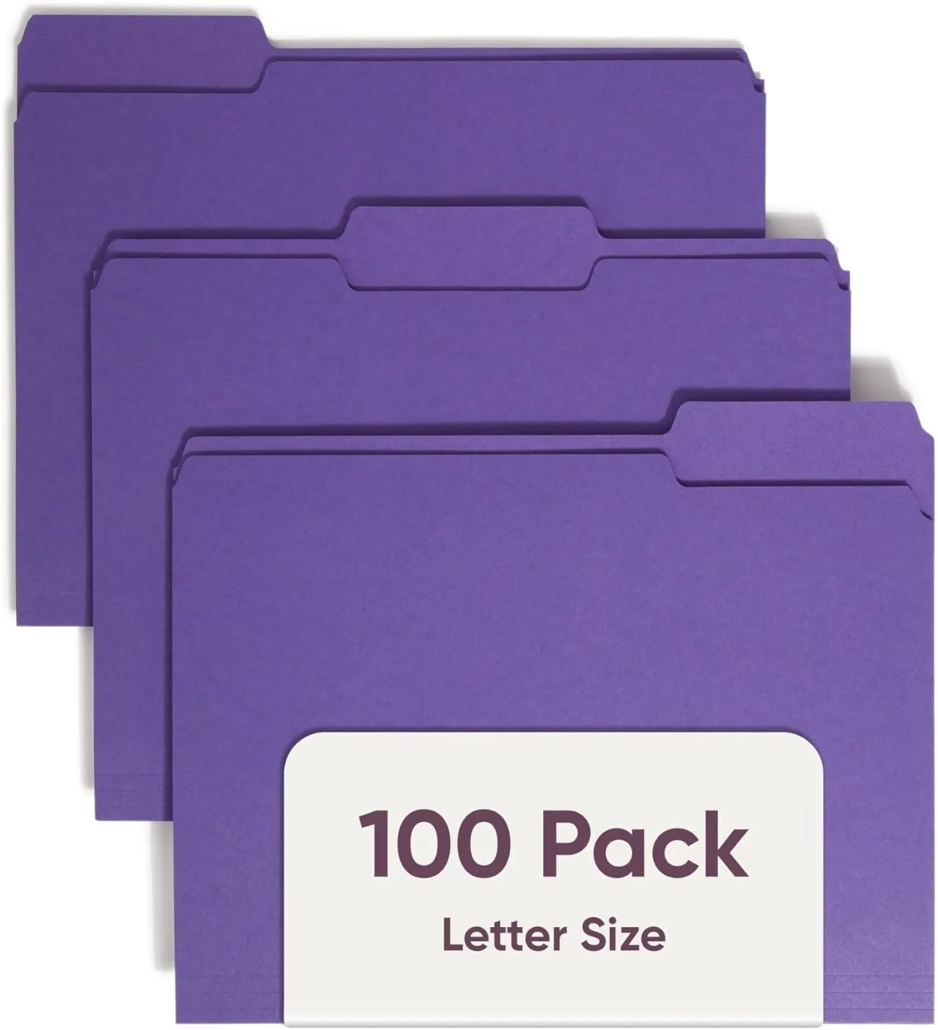 SMEAD Letter-Size File Folders, 1/3-Cut Top Tab