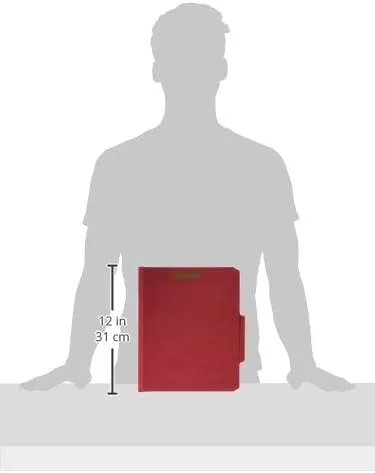 SMEAD Classification Folders, Letter Size, 2 Dividers, 2in Expansion, 2/5 Top Tabs, Box of 10