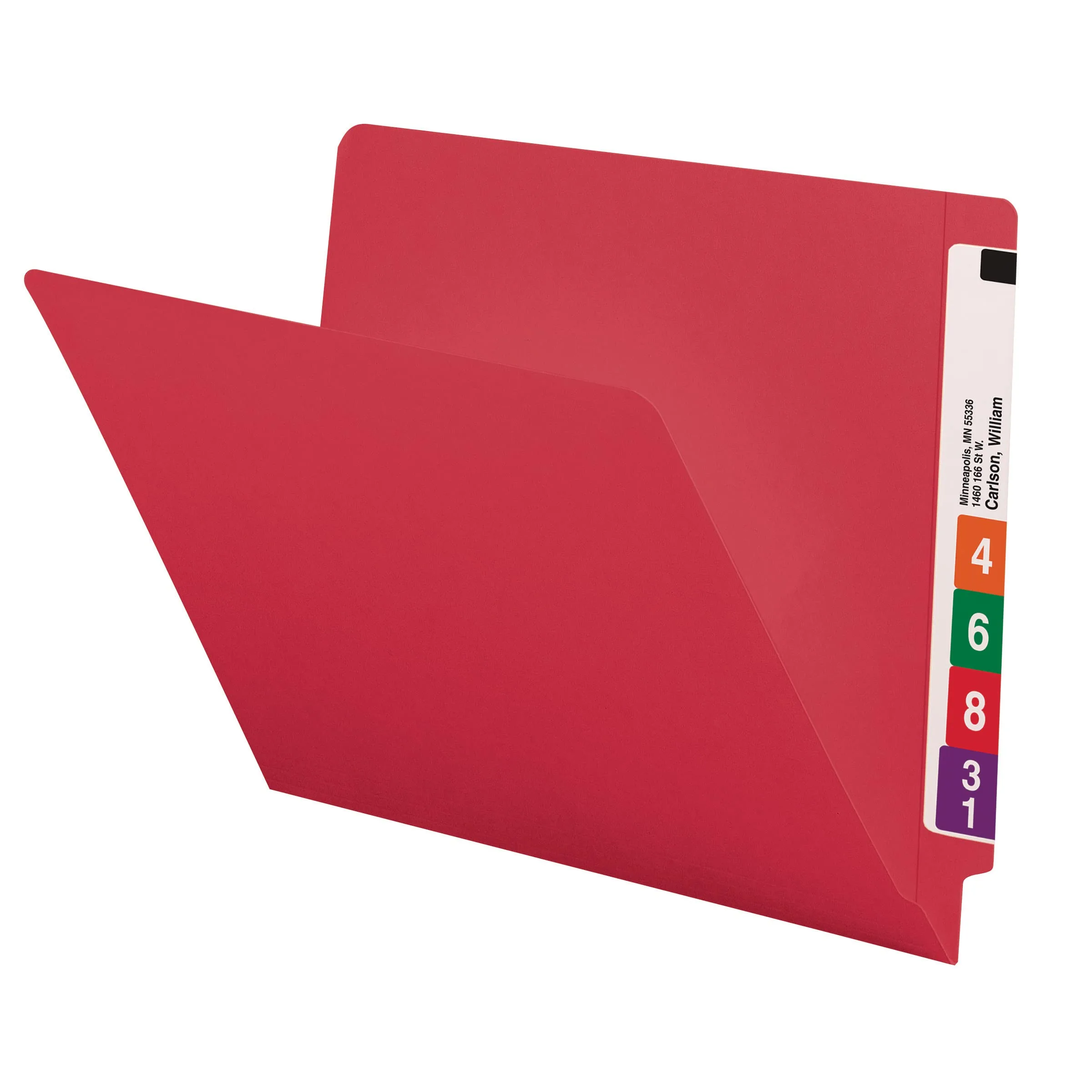 SMEAD End Tab File Folders, Shelf-Master Reinforced Straight-Cut Tab, Letter Size