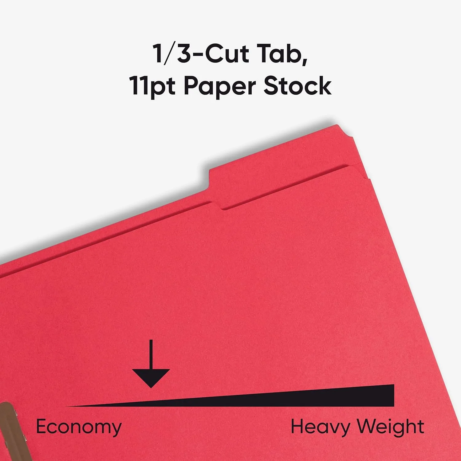 SMEAD Fastener File Folders with Reinforced 1/3-Cut Tabs