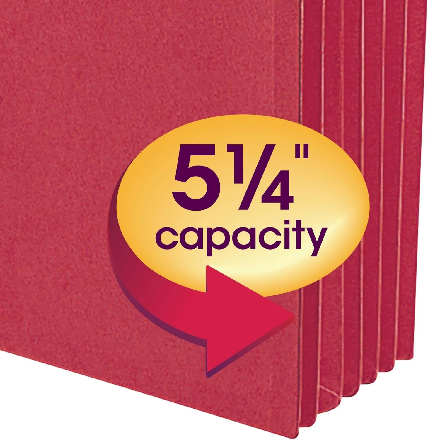 Smead Colored File Pocket, Legal Size, Red, 5.25 in Expansion, 1 Each