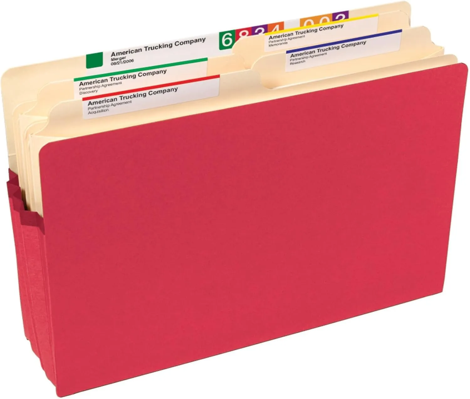 Smead Colored File Pocket, Legal Size, Red, 5.25 in Expansion, 1 Each