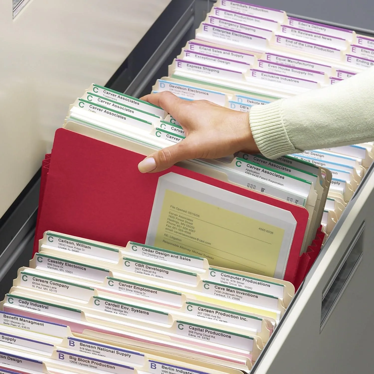 Smead Colored File Pocket, Legal Size, Red, 5.25 in Expansion, 1 Each