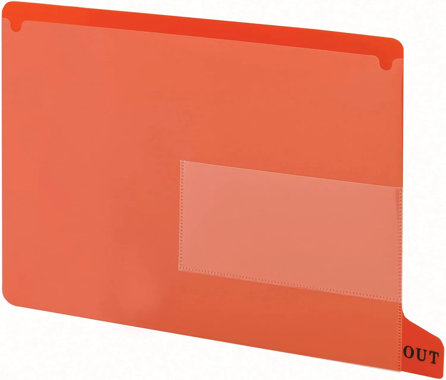 Smead Durable Poly End-Tab Out Guides, Bottom Position Tab, Letter Size, Red, Pack of 25