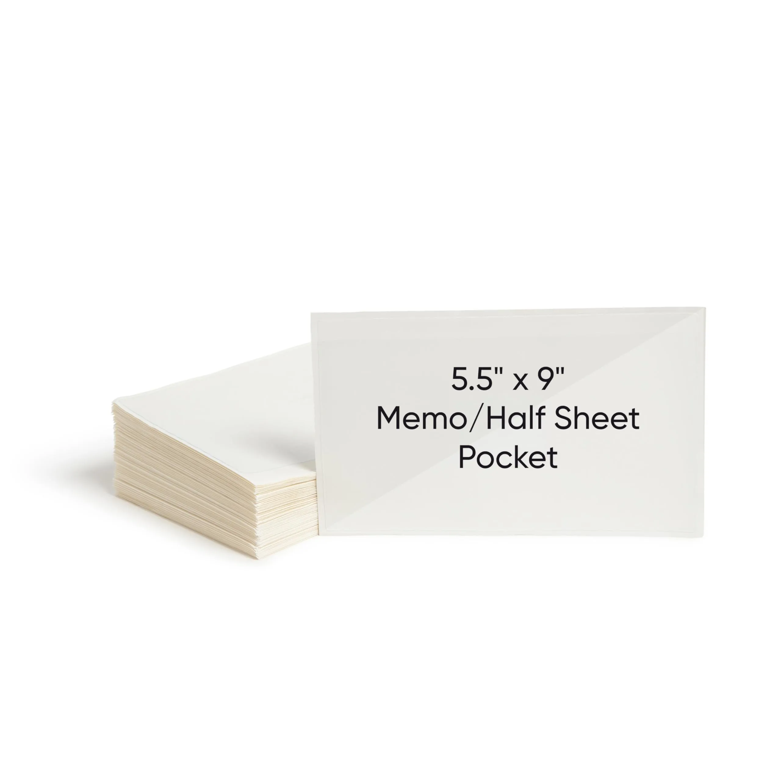 SMEAD Self-Adhesive Poly Pockets, Clear, 100/Box