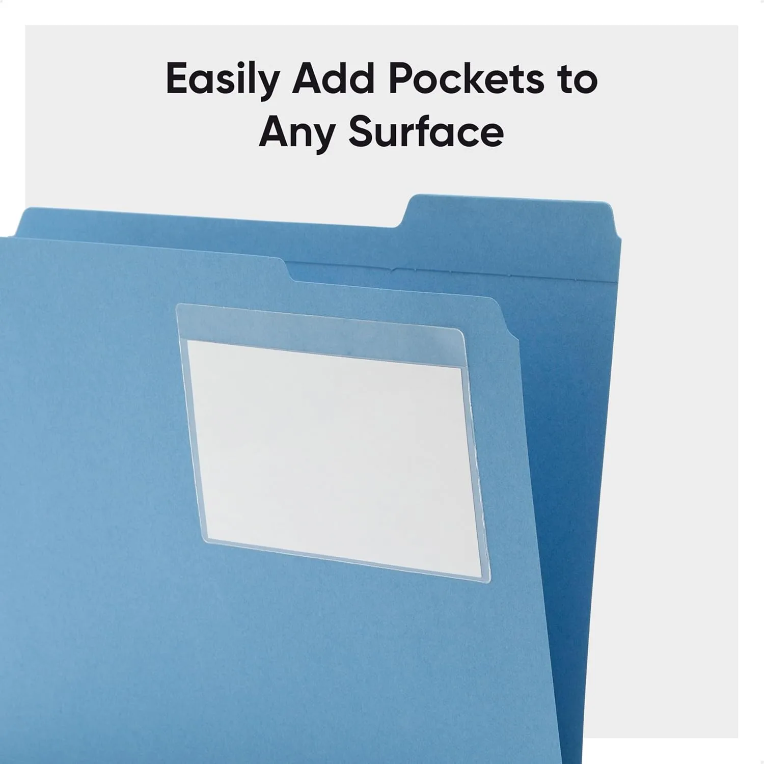SMEAD Self-Adhesive Poly Pockets, Clear, 100/Box