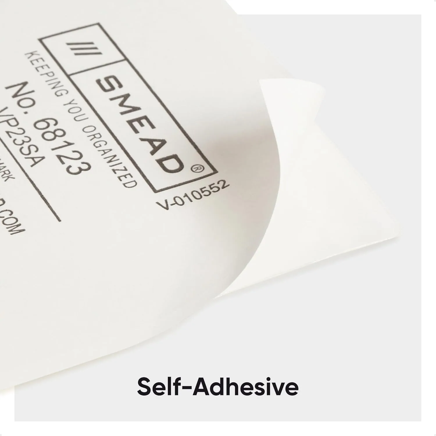 SMEAD Self-Adhesive Poly Pockets, Clear, 100/Box