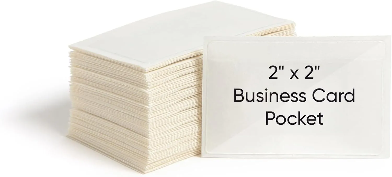 SMEAD Self-Adhesive Poly Pockets, Clear, 100/Box
