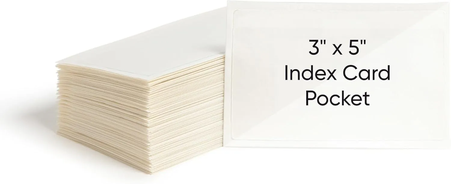 SMEAD Self-Adhesive Poly Pockets, Clear, 100/Box