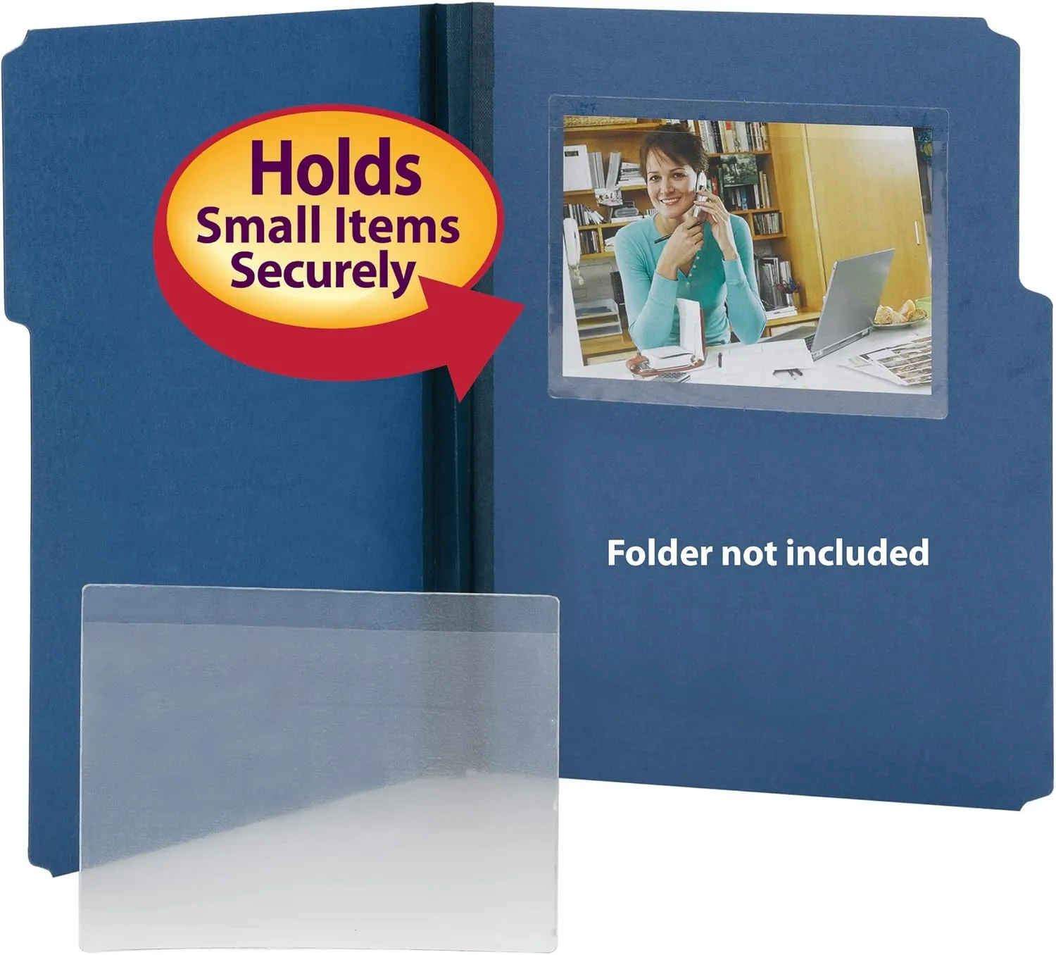 Smead Self-Adhesive Poly Pockets - 6-1/4" x 4-9/16" Photo Size, Clear, 100/Box